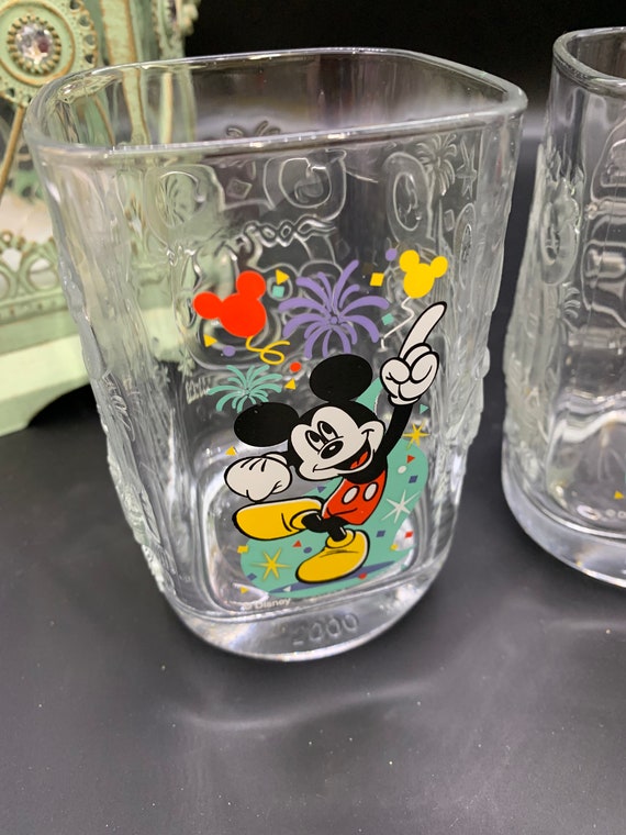 Vintage Mcdonald Advertising Glasses. Mickey Mouse. Walt Disney
