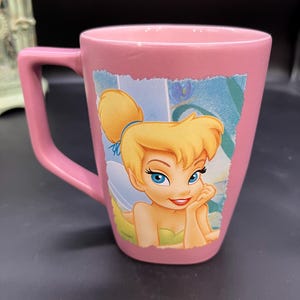 Gorgeous Disney Tinkerbell Coffee Mug, Tinkerbell Collectors Mug, Stunning Pink,