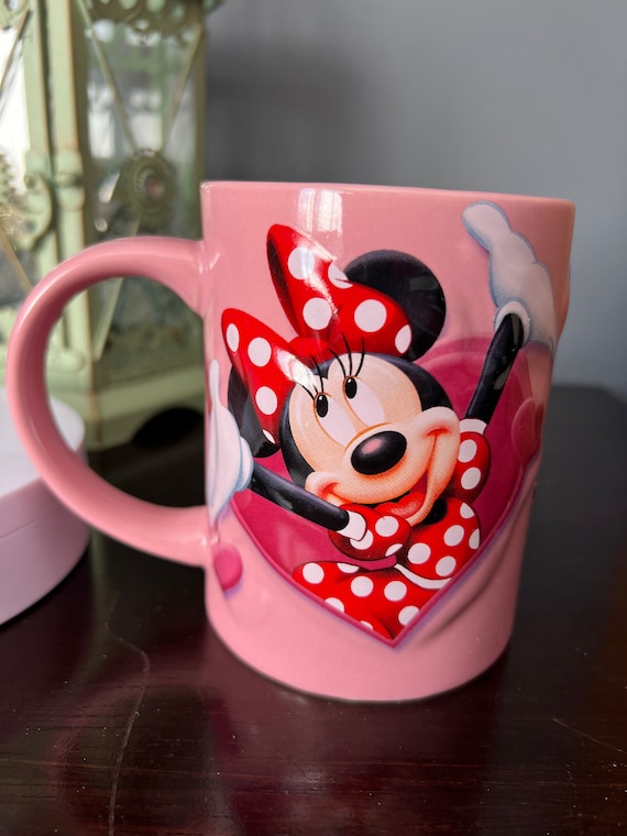 Disney Jerry Leigh Minnie Mouse Mug, Large 3-D Pink Coffee Cup