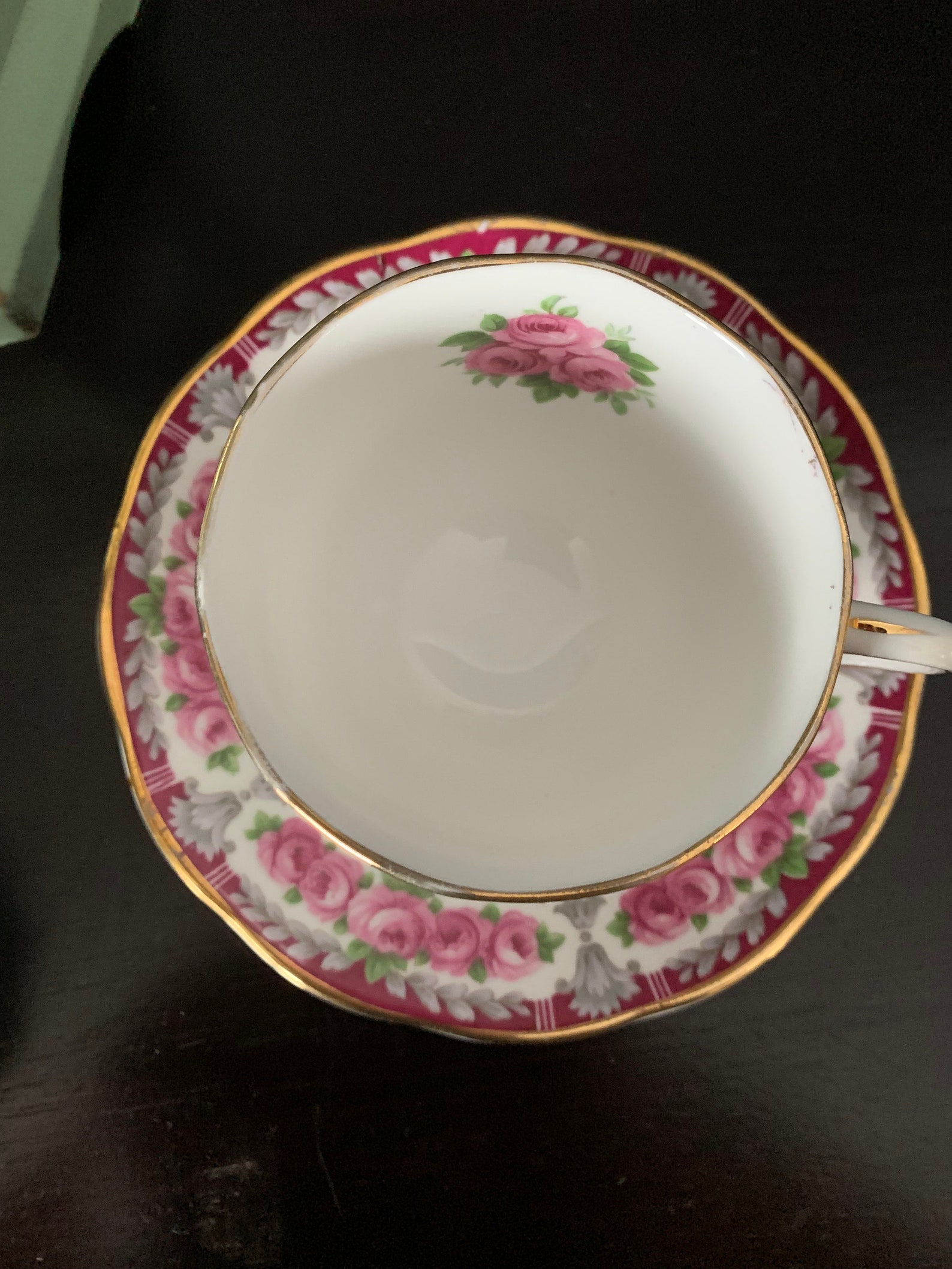 Vintage Roslyn Fine Bone China Cup and Saucer Etsy Canada