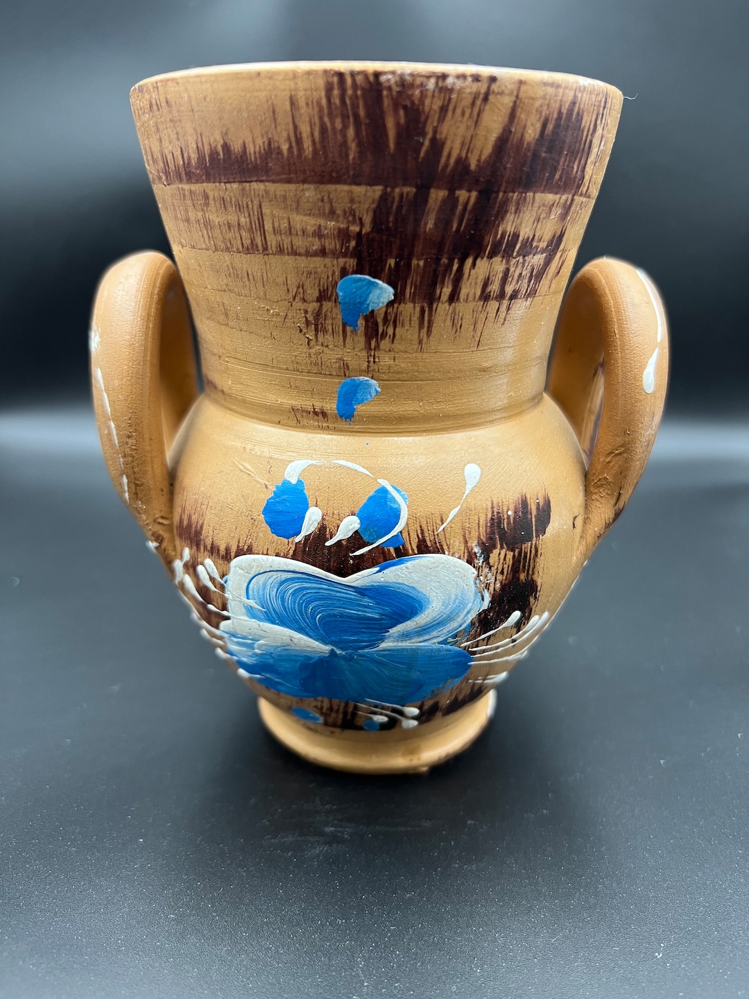 Vintage Clay Vase Made in Italy With Handles Etsy