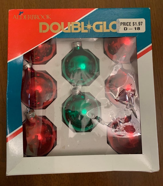 Vintage Alderbrook Christmas Tree Ornaments Red & Green Etsy Canada