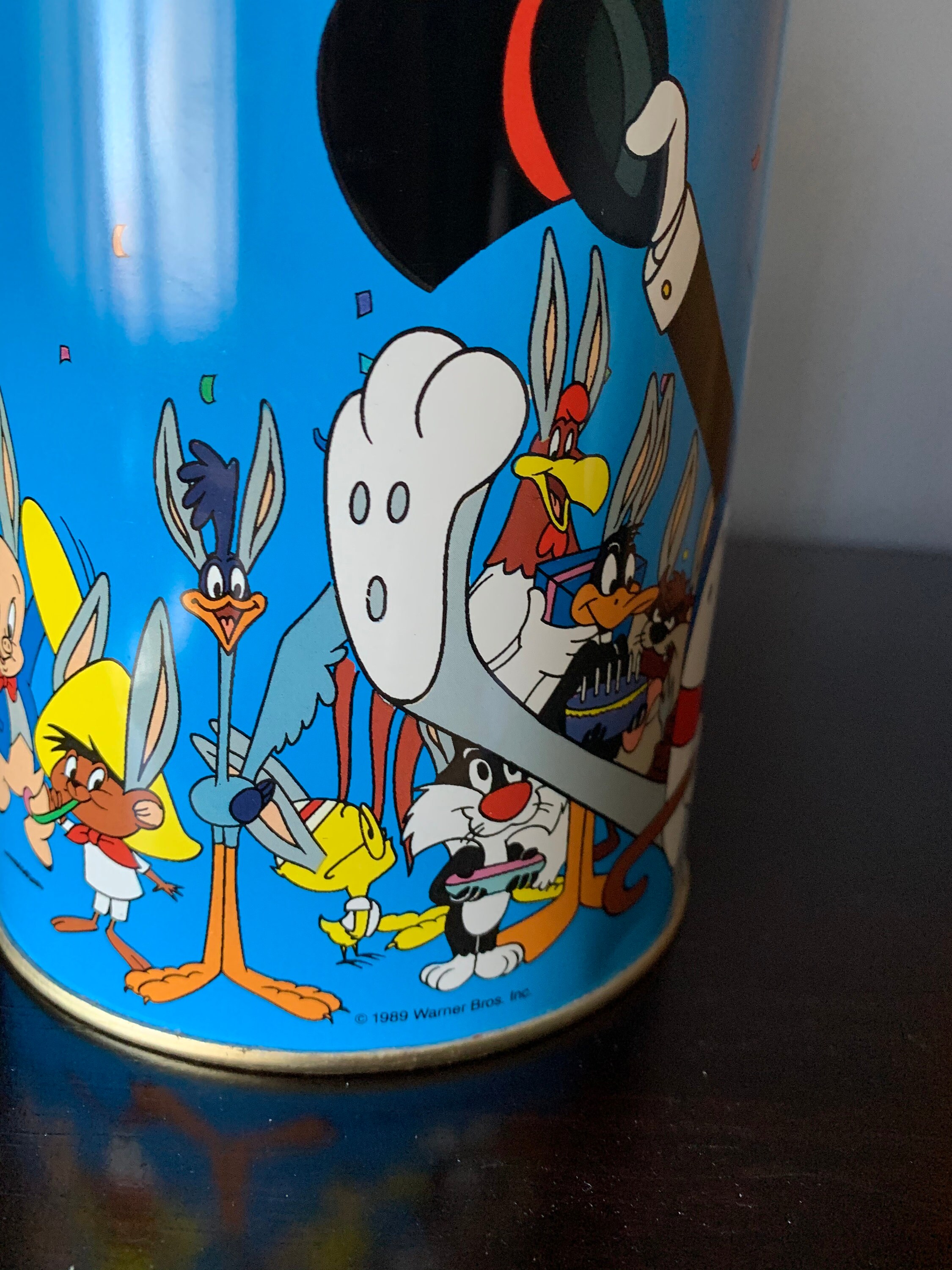 1989 Bugs Bunny 50th Anniversary Tin, Happy Birthday Bugs 1989 Bugs Bunny 50th Anniversary Tin, Happy Birthday Bugs