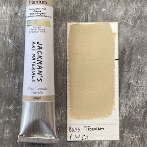 Buff Titanium - Professionelle handgefertigte Künstler-Flow-Formel Acryl - Jackman&#39;s Art Materials