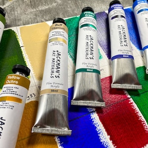 Phthalo Blue Green Shade Professional Handmade Artist Flow Formula Acrylic Jackman's Art Materials image 3