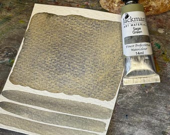 Sage Green Professional Handmade Watercolour - Jackman’s Art Materials