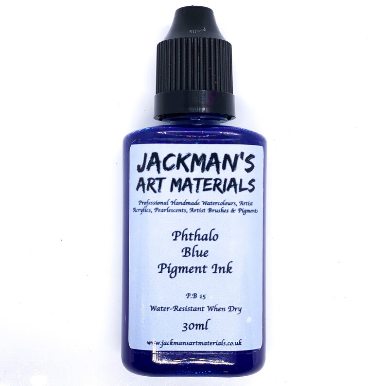Phthalo Blue Water Resistant Artist Pigment Drawing Ink Jackmans Art Materials image 3