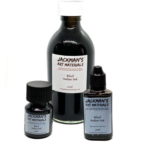 Black Indian Ink (Water Resistant) - Jackman’s Art Materials