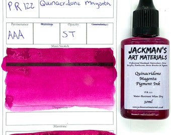 Quinacridone Magenta (Wasserabweisend) KünstlerPigment Zeichnung Tinte - Jackman es Art Materials