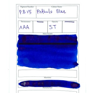 Phthalo Blue Water Resistant Artist Pigment Drawing Ink Jackmans Art Materials image 2