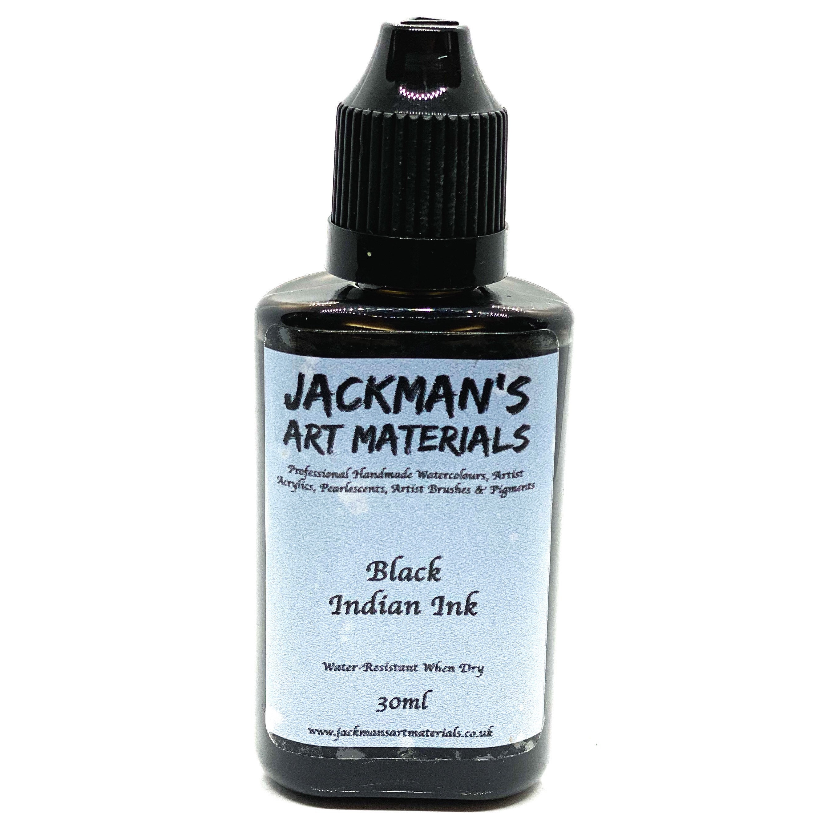 Black Indian Ink water Resistant Jackmans Art Materials 