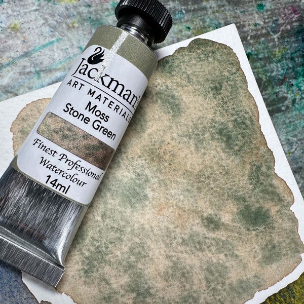 Moss Stone Green Professional Handmade Watercolour - Jackman’s Art Materials