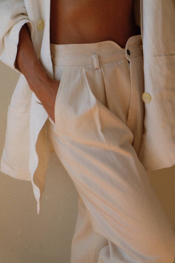 1980s vintage high waisted wool trousers, Wool win