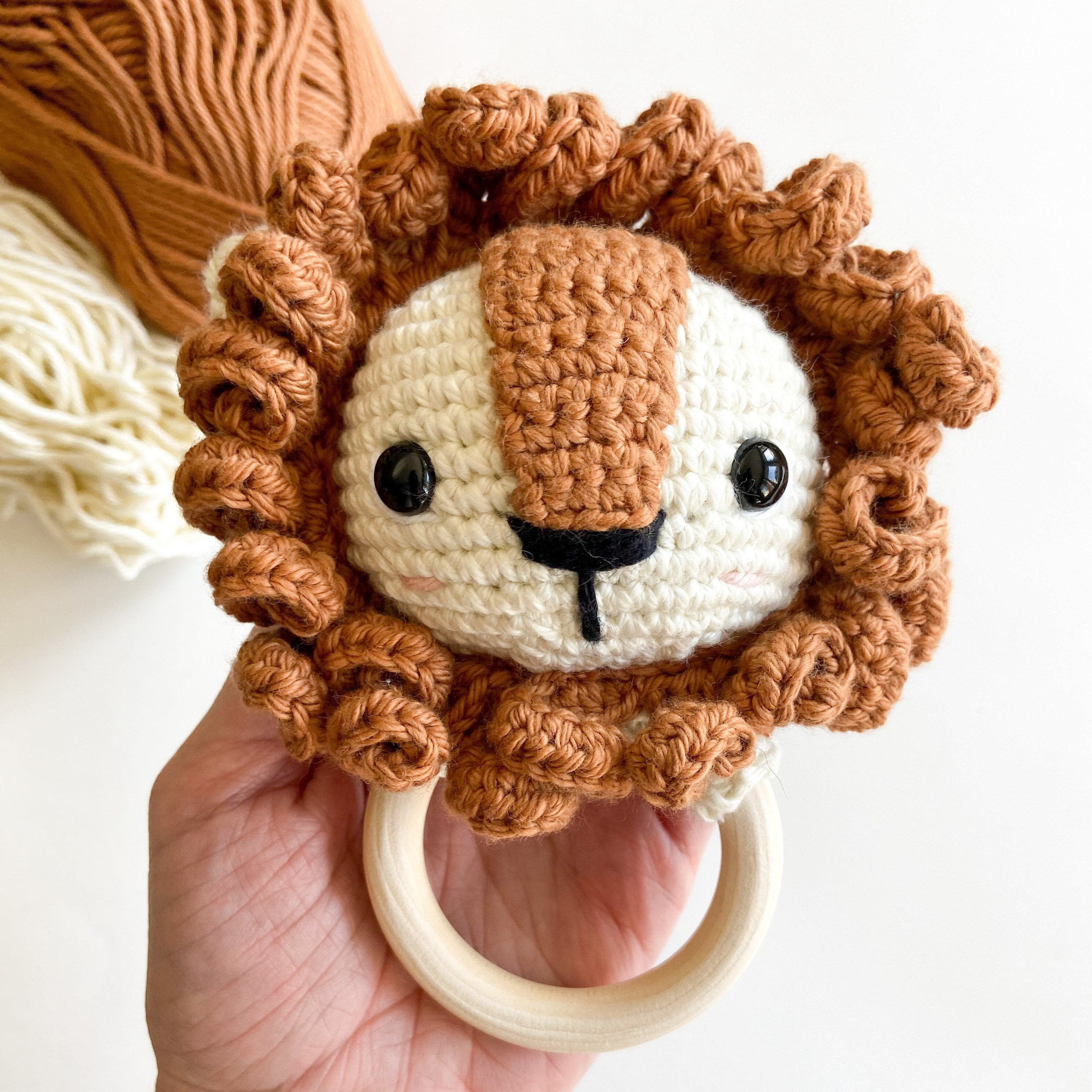Crochet Lion Baby Rattle Lion Rattle Etsy