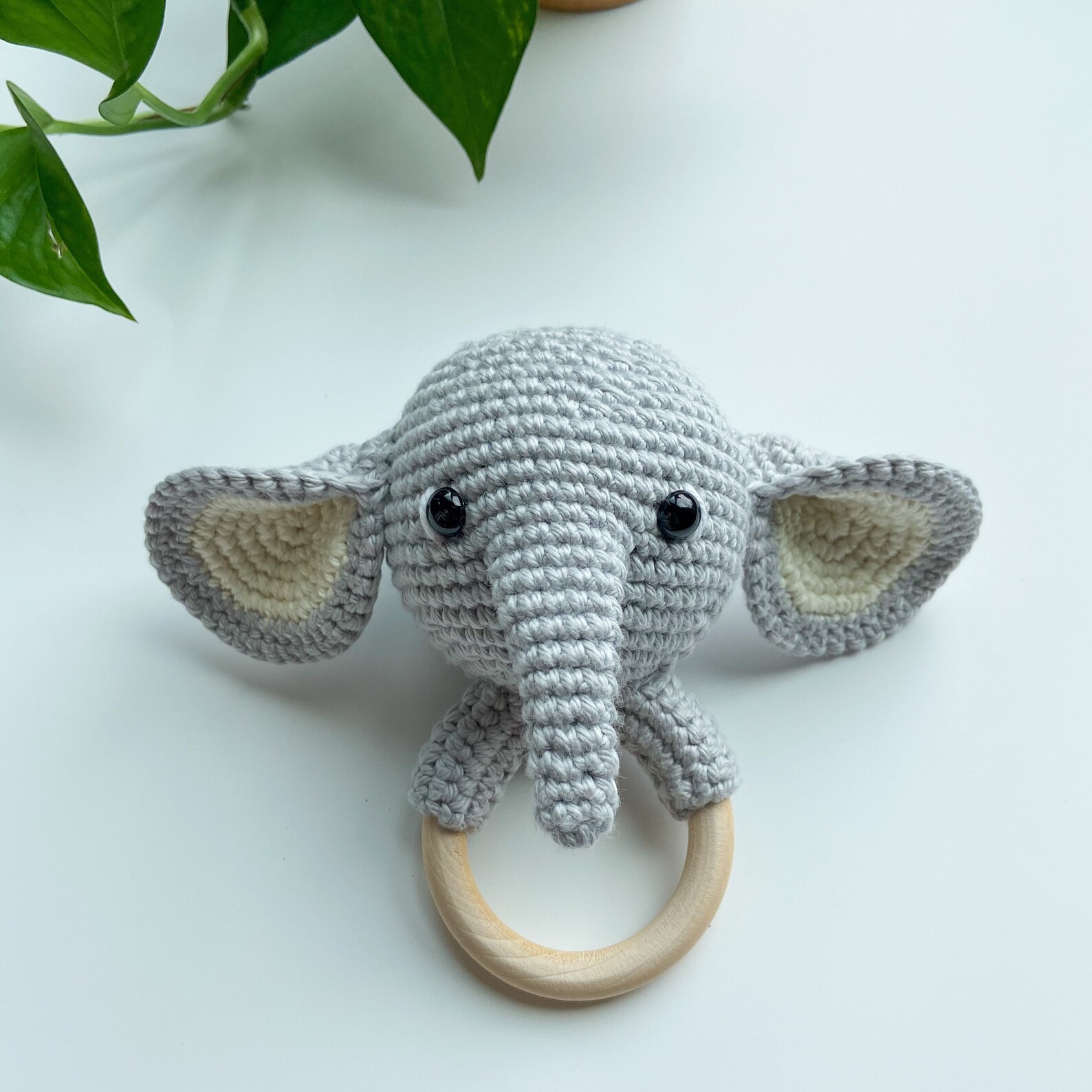 Elephant Baby Rattle Crochet Elephant Rattle Etsy