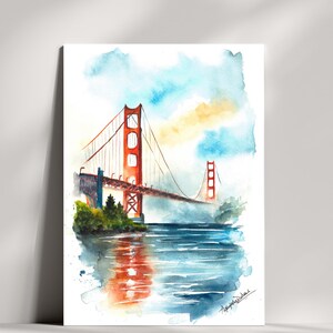 Golden Gate Brücke | Hochwertiger Kunstdruck | Perfekt für Ihre Wohnkultur | Kunstdrucke | Verschiedene Größen erhältlich
