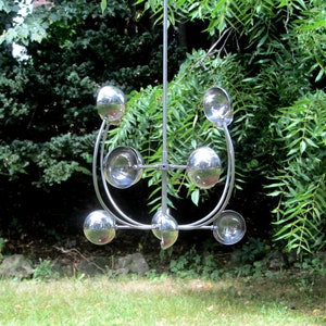 Kinetic Metal Wind Spinner V: Stainless Steel Garden Art