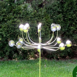 Wind Flower III |  Metal Yard Art | Metal yard art flower | Metal Yard Spinner | Metal Flower for Garden | Wind Spinner