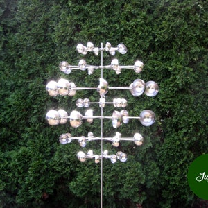 Jupiter Kinetic Wind Spinner: Stainless Steel Garden Sculpture