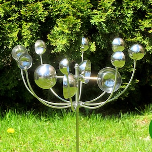 Metal Flower Wind Flower VIII | Kinetic Garden Sculpture | Metal Yard Art | Outdoor Decor | Metal Flowers for Garden | Unique Garden Gifts