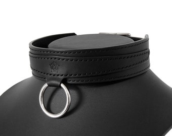 Choker Leer en Ring - Pentakel