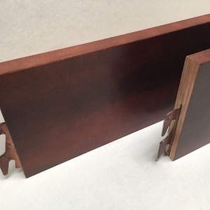 Wooden Bed Rails - Queen/King Bed Rails – 80&quot; Hook-On Wooden Side Rails – Cherry Finish – Replacement Bed Rails