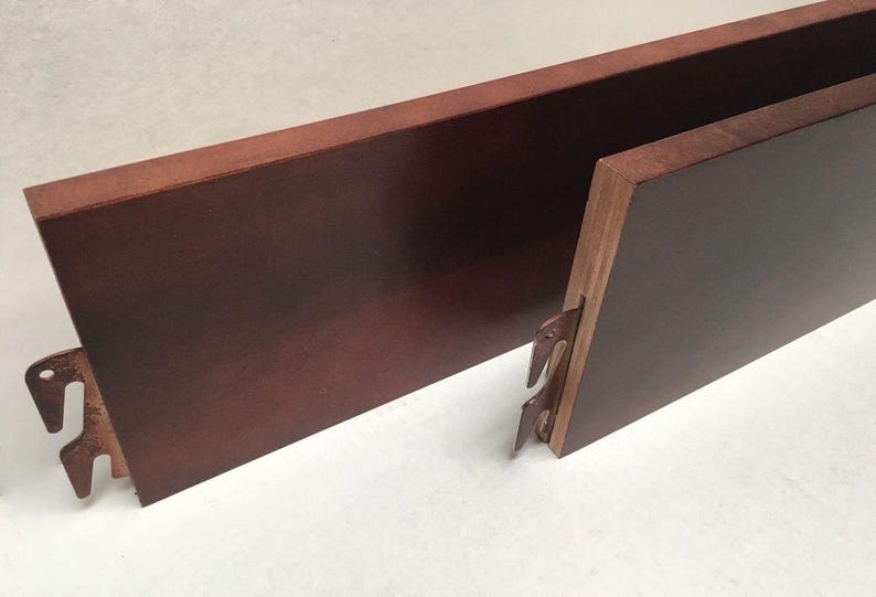 Wooden Bed Rails - Queen/King Bed Rails – 80" Hook-On Wooden Side Rails – Cherry Finish – Replacement Bed Rails image 1