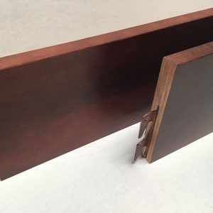 Wooden Bed Rails - California King Bed Rails – 86&quot; Hook-On Wooden Side Rails – Cherry Finish – Replacement Bed Rails