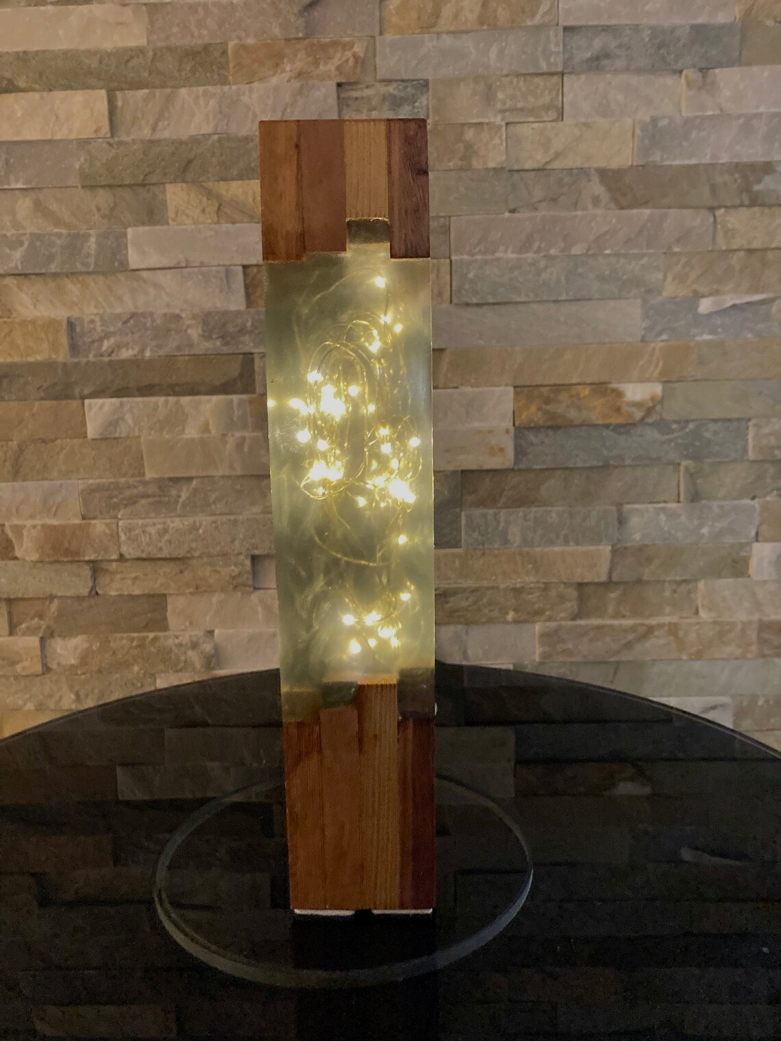 30 Cm Epoxy Resin Lamp Epoxy Lamp Decoration Wood Night Etsy