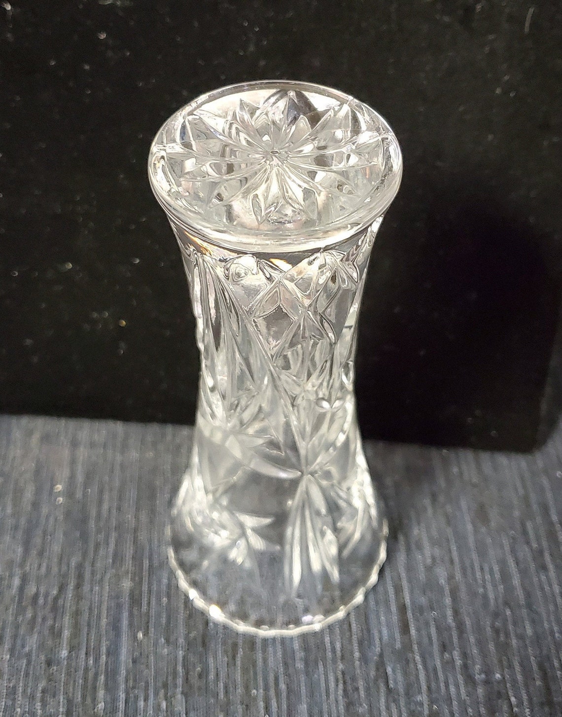 Vintage Lenox Crystal Pinwheel Vase 6 Deep Cut Etsy