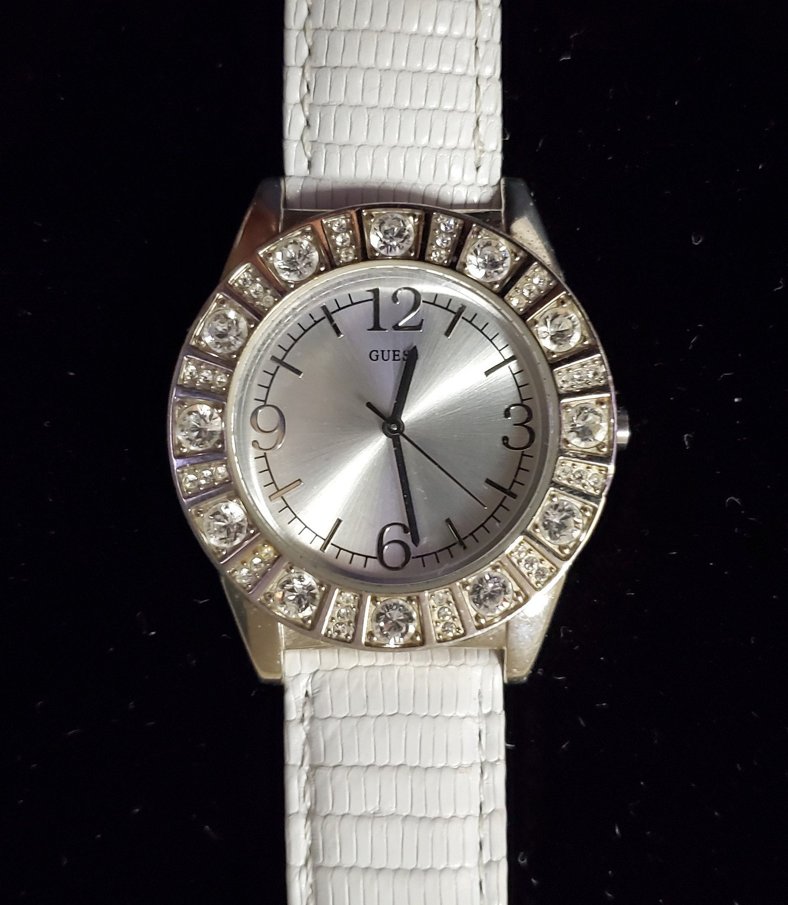 New Guess Woman's Watch Diamond Cut Stones on Bezel Etsy