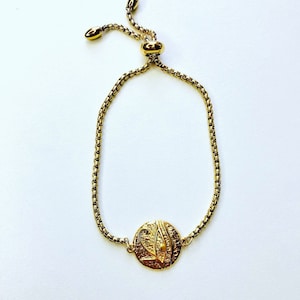 Eye of Ra bracelet, Egyptian mythology bracelet/ jewelry, gold stainless steel coin bracelet, gift jewelry bracelet