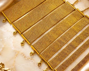 Handmade Gold Beaded Cuff Bracelet: Miyuki Seed Beads