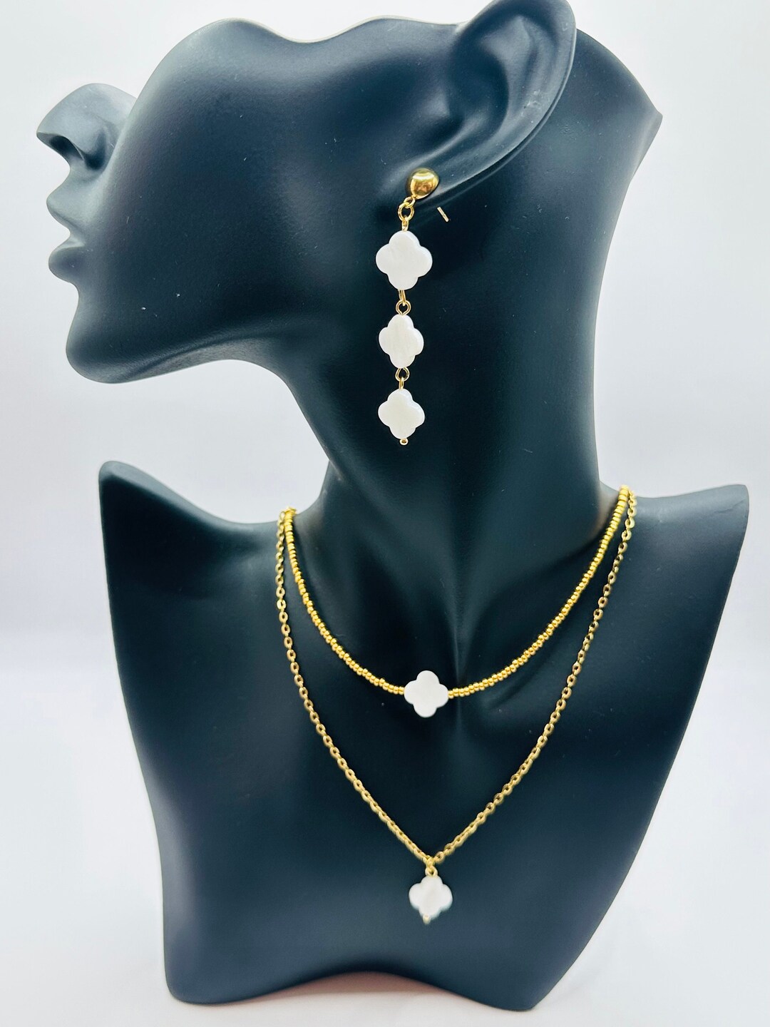 【I AM MARI】Clover pearl earring necklace 楽天市場】【送料無料】アイアムマリ【I AM MARI】Clover pearl