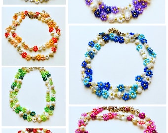 Collana girocollo con triplo filo di perle di fiume (Gebraucht) in