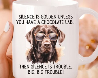 Chokladlabrador, Labrador Retriever, Hundmuggar, Rolig Hundgåva, Labrador Mamma Gåva, Hundälskare Gåva, Labrador Retriever Mugg, Chokladlabrador Mugg