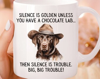 Chokladlabrador, Labrador Retriever, Hundmuggar, Rolig Hundgåva, Labrador Mamma Gåva, Hundälskare Gåva, Labrador Retriever Mugg, Chokladlabrador Mugg