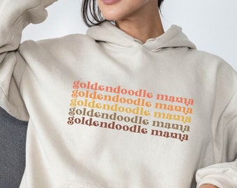 Felpa con cappuccio Goldendoodle, felpa Golden doodle, maglietta Golden doodle, maglietta divertente Goldendoodle, vintage, retrò, carina, alla moda, maglietta per cani