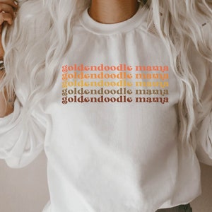 Goldendoodle Sweatshirt, golden doodle shirt, funny goldendoodle shirt, retro, vintage, golden doodle gifts, golden doodle, crewneck