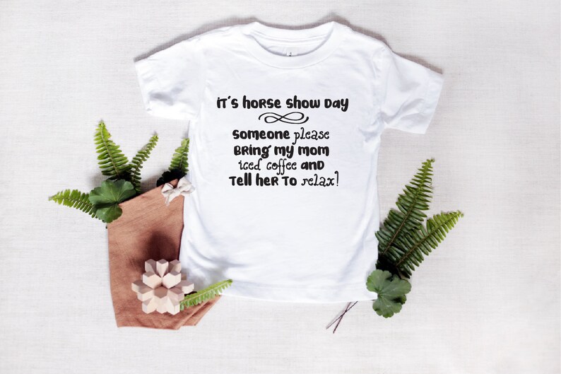 Its Horse Show Day Youth Short Sleeve Tshirt Kids Horse Show Etsy