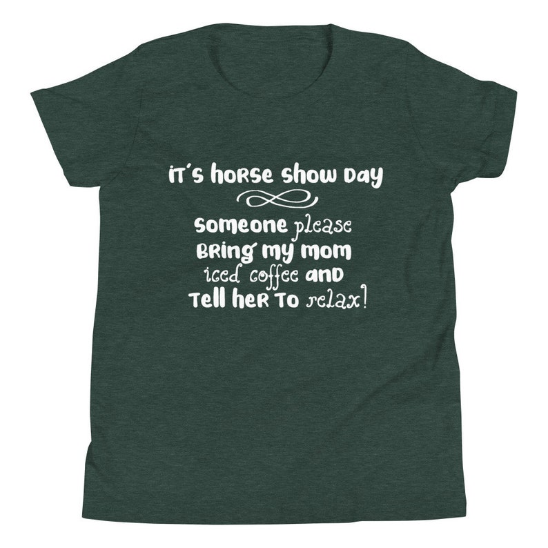 Its Horse Show Day Youth Short Sleeve Tshirt Kids Horse Show Etsy