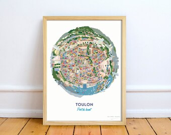 Art Printing Poster Toulon color