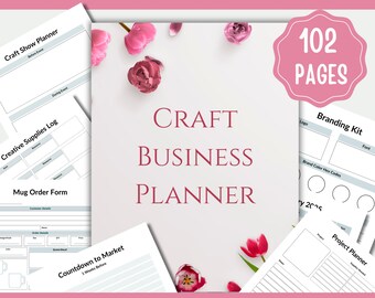 Craft Business Planner | Small Business, Inventory, Order Tracker (Digital Download)