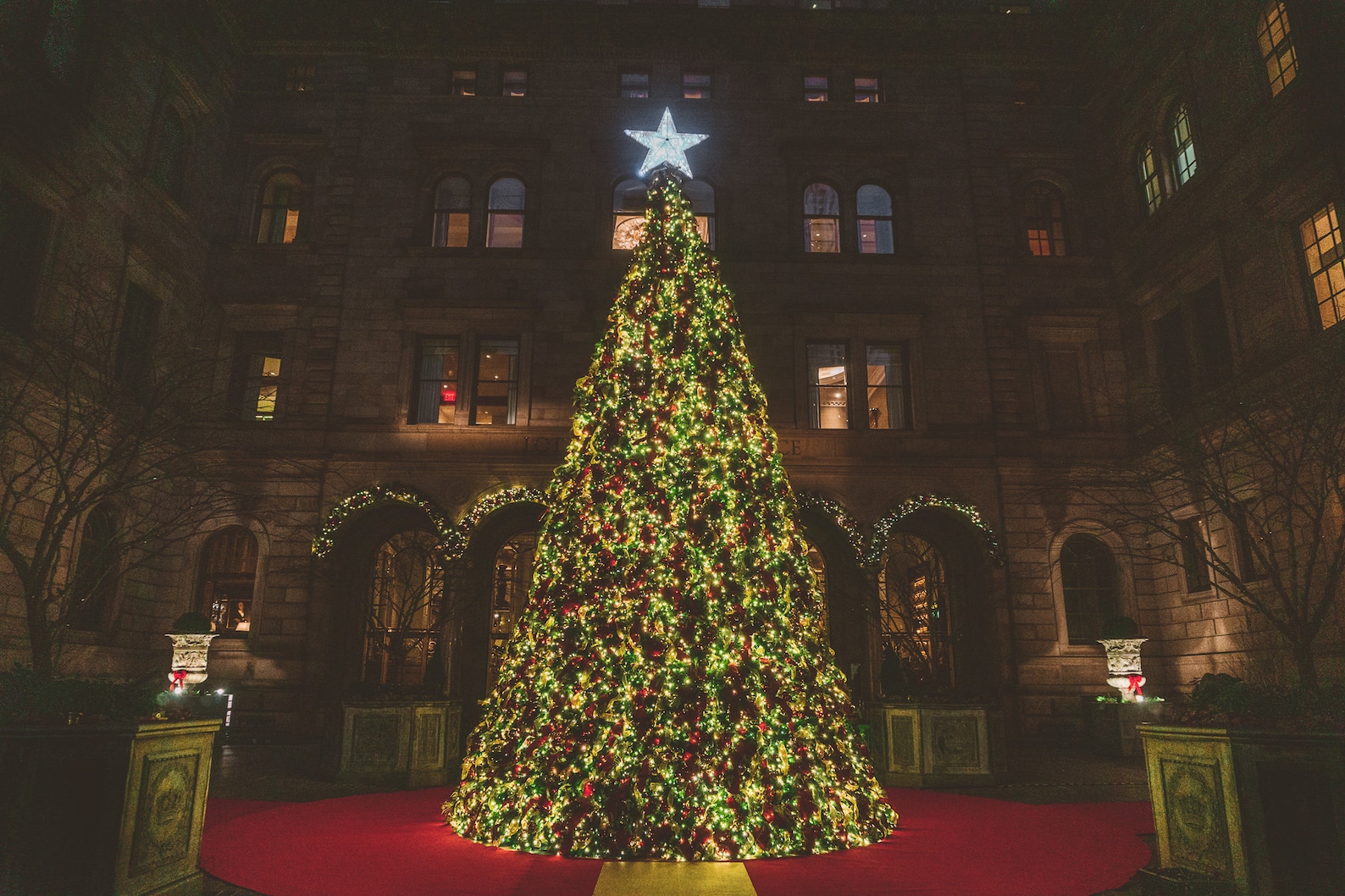 Lotte Palace Hotel Christmas Tree Manhattan New York City Etsy