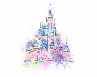Disney Watercolor Png | Etsy