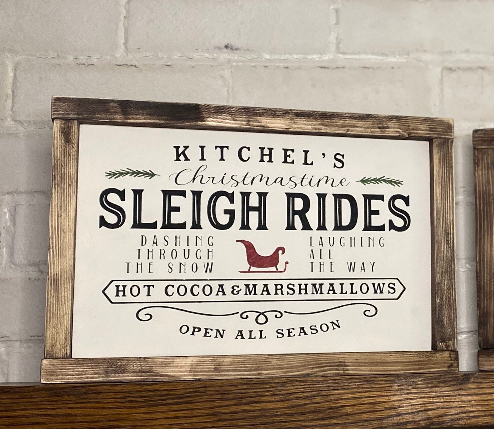 Sleigh Races Sign CUSTOMIZED Sleigh Rides Sign | Handmade Wooden Farmhouse, Primitive ...