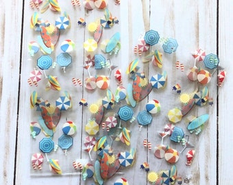 20 Beach Party Favor Bags, Summer Cello Treat Bags, Pool Party Decorations, Summer Event Favors, Candy Bag, SMALL Cellophane Bags, 3.5"x7.5"