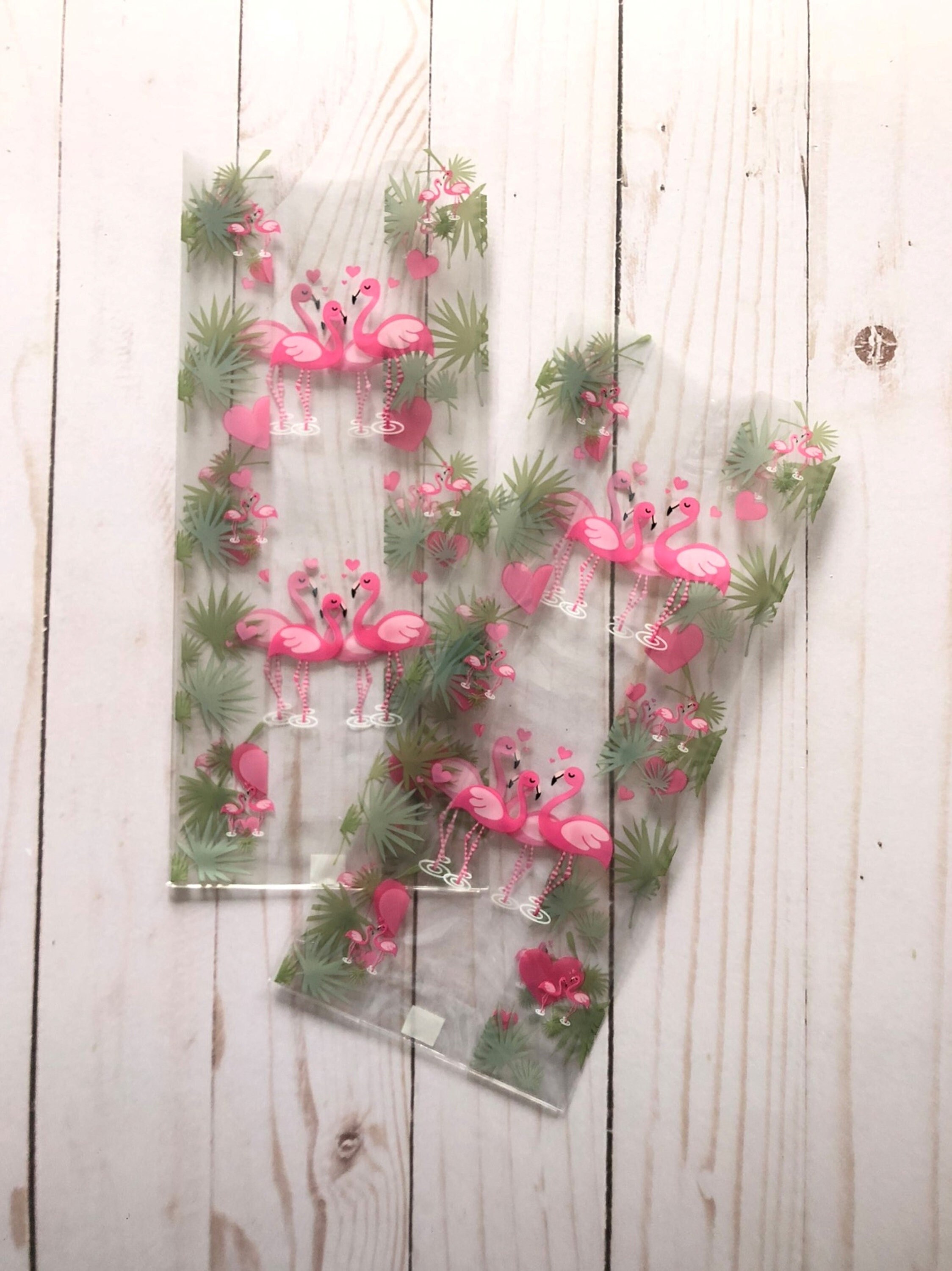 20 MEDIUM Flamingo Party Favor Bags Tropical Cello Bag Flamingo Party Decorations Flamingo Wedding Favor Bag Cello Goody Bag
