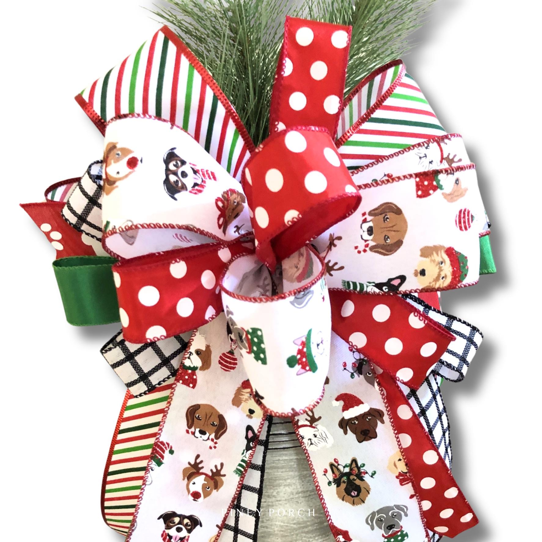 36 Creative Christmas Decor Ideas to Transform Your Space: Festive Hacks You'll Love 33 Dog Lovers Christmas Wreath Bow, Christmas Dogs Lantern Topper Bow,…