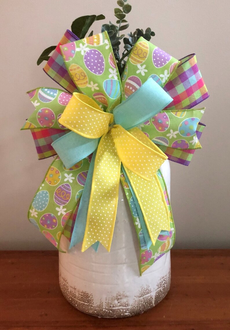 Easter Wreath Bow Spring Lantern Bow Easter Basket Bow Etsy